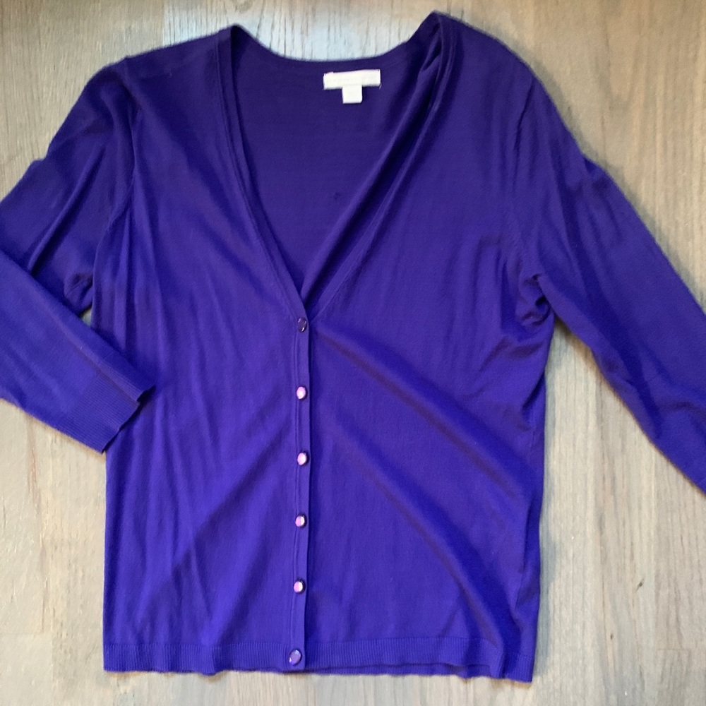 NY&CO Cobalt Blue Cardigan Sweater V Neck